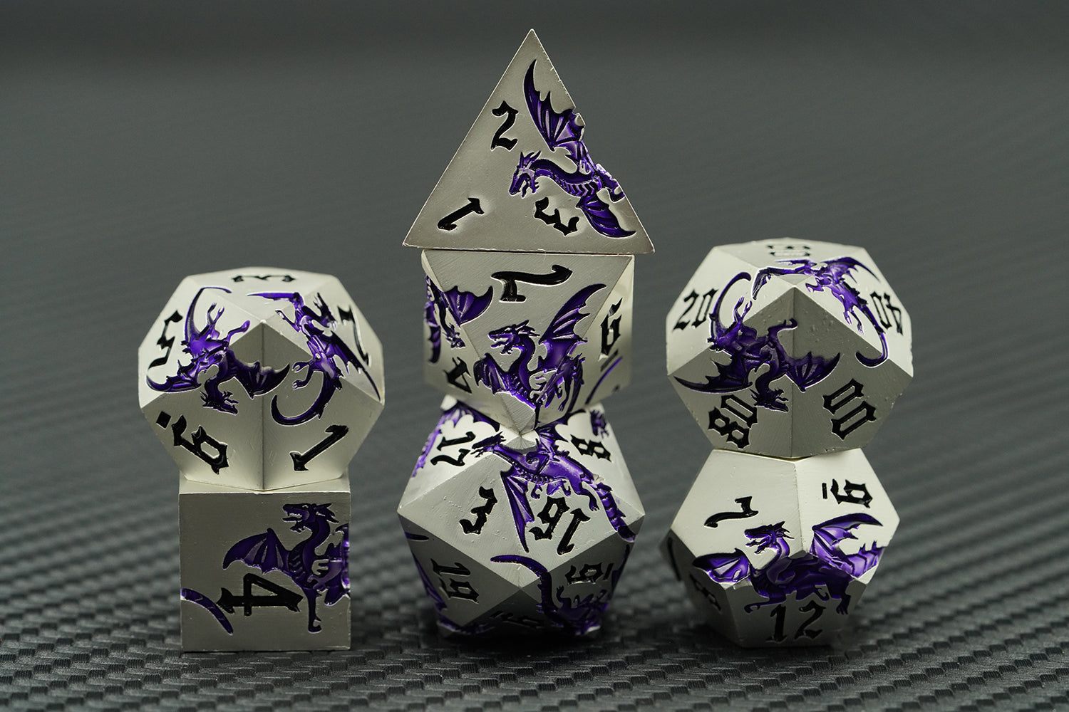 IceForge Dice Canada - Shadowwyrm Sigil – Metal Dice Set