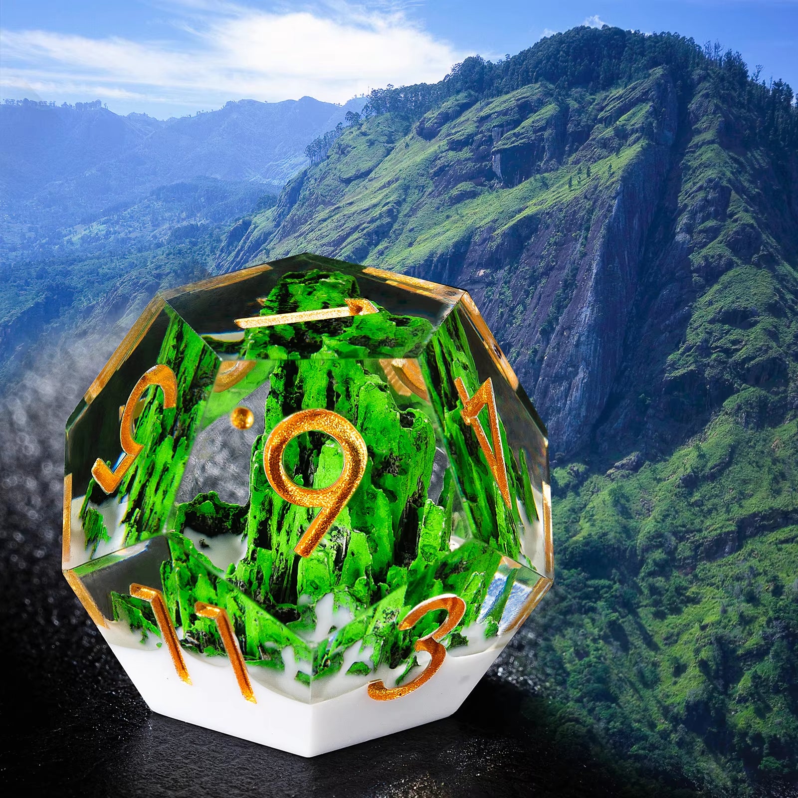 IceForge Dice Canada - Verdant Spire - Elemental Core Dice Set