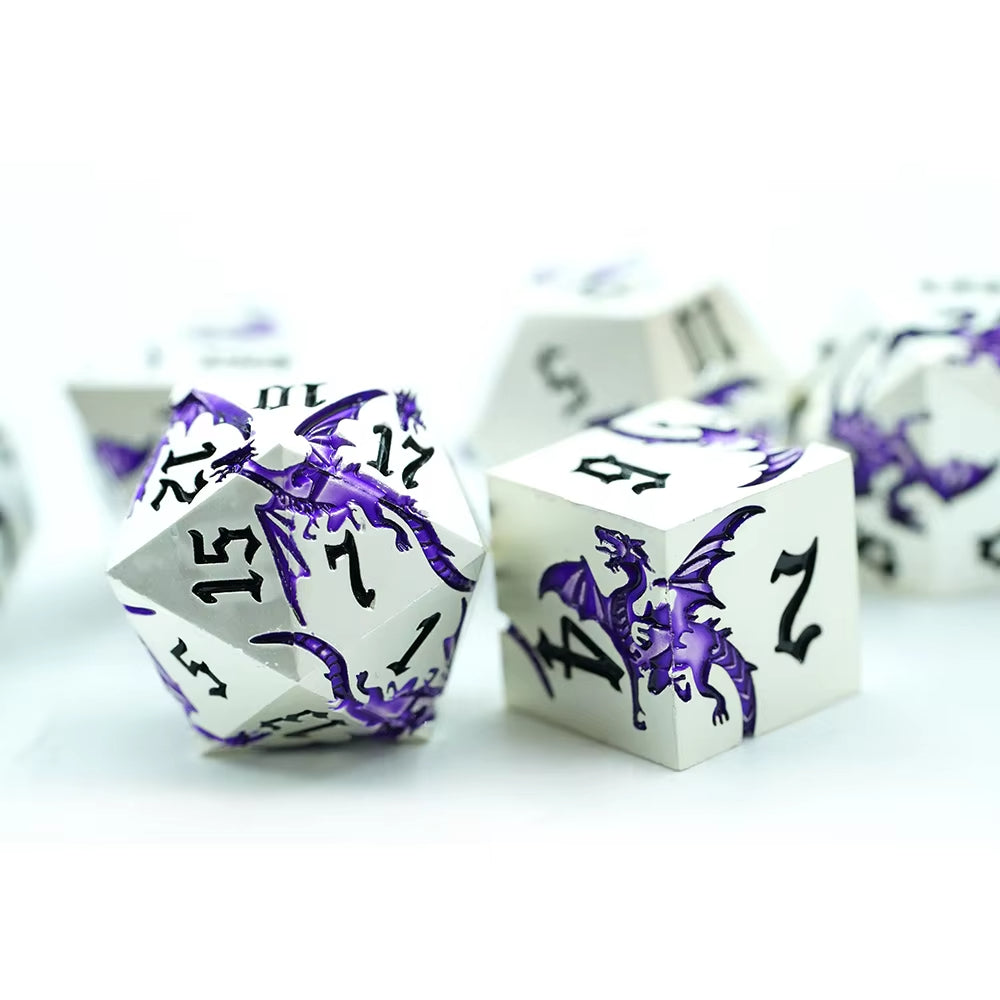 IceForge Dice Canada - Shadowwyrm Sigil – Metal Dice Set