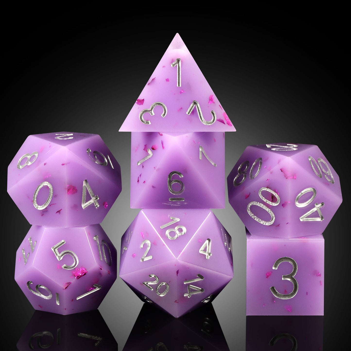IceForge Dice Canada - Lavender Mist Sharp Edge Dice Set