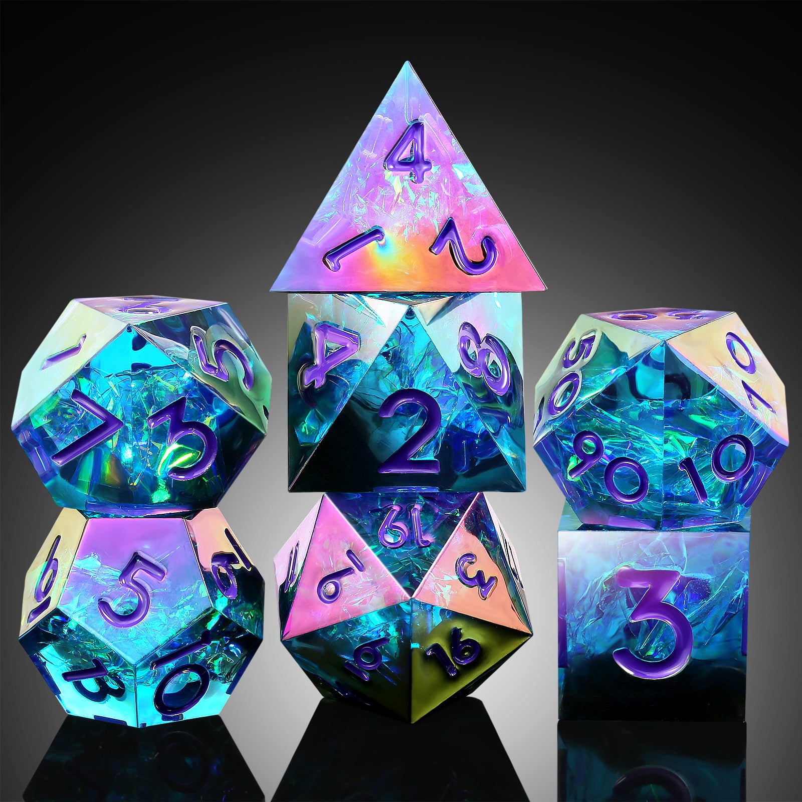 IceForge Dice Canada - Prismcore Azure – Sharp Edge Dice Set
