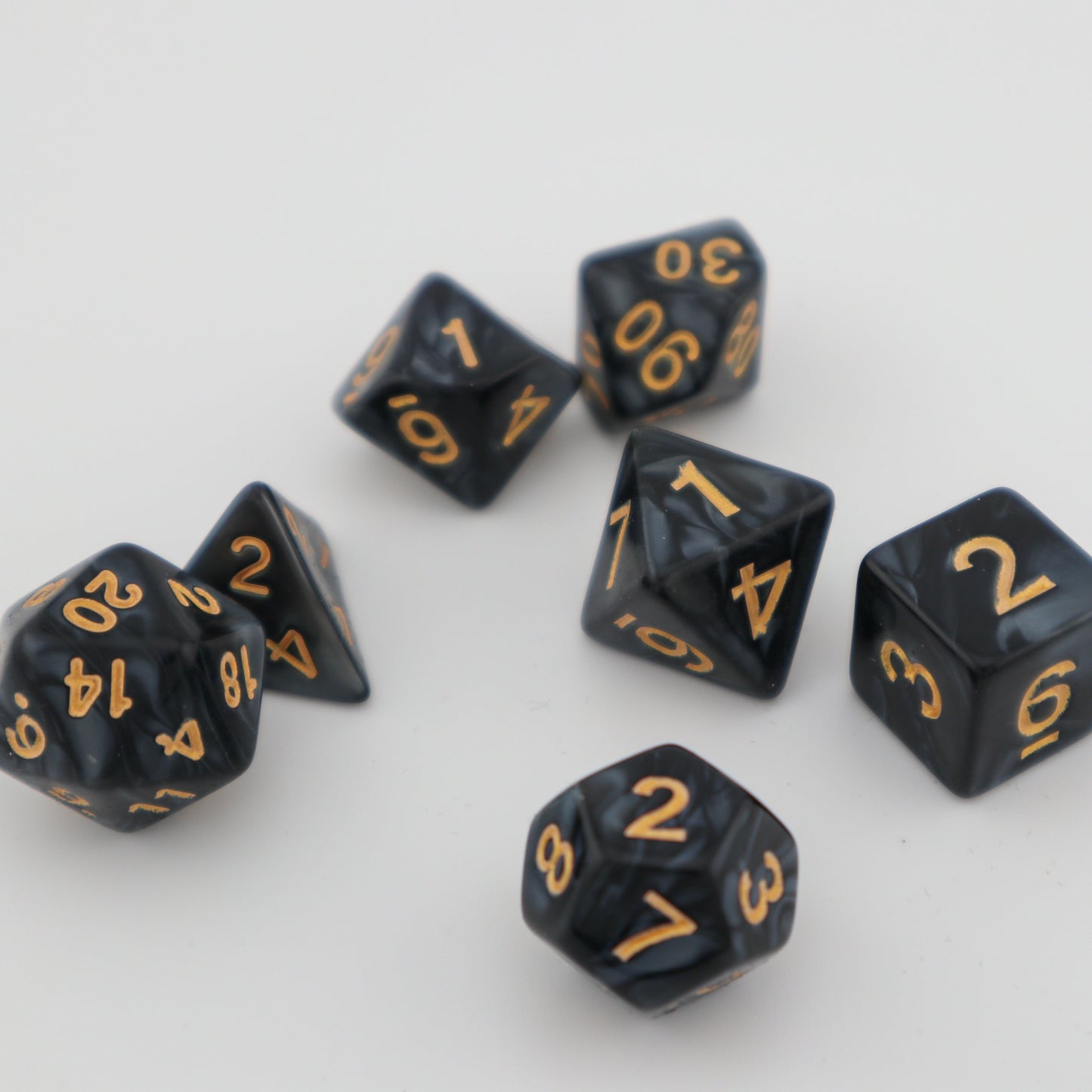 IceForge Dice Canada - Obsidian Veil Dice Set