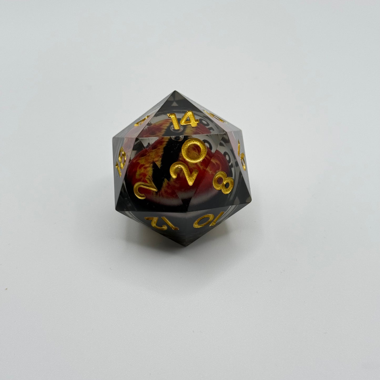 IceForge Dice Canada - Infernal Dragon’s Flame Jumbo D20 (33mm)