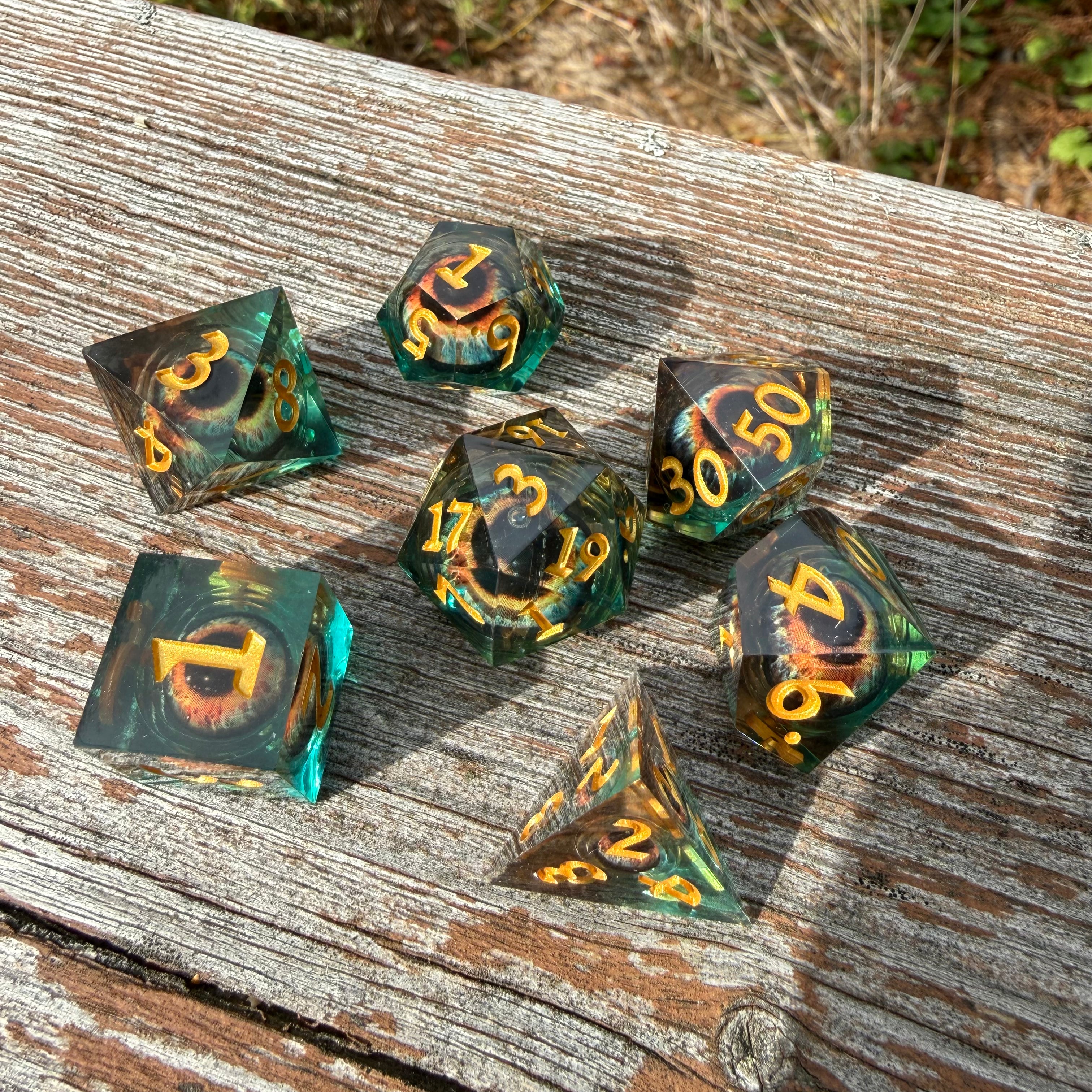 Hellfire Sentinel – Liquid Core Eye Dice Set