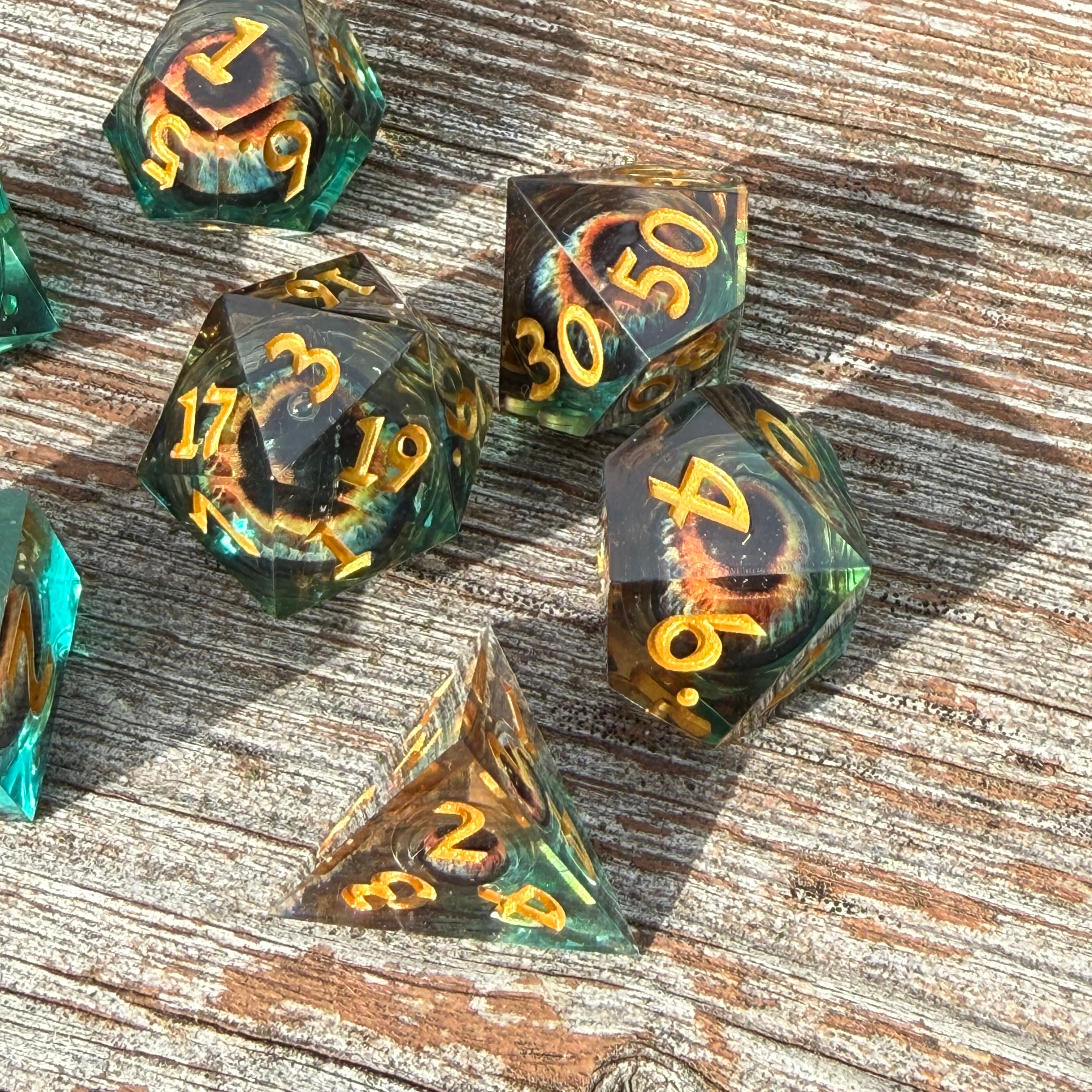 Hellfire Sentinel – Liquid Core Eye Dice Set