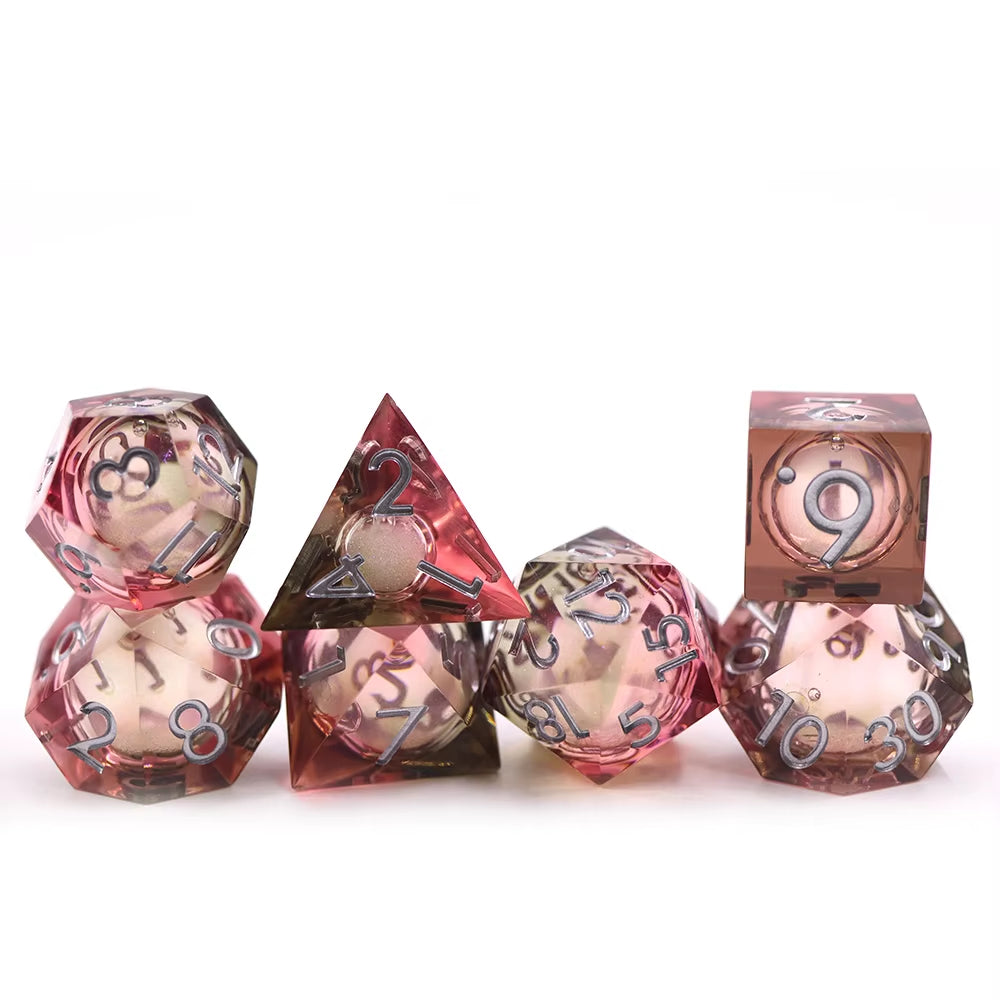 IceForge Dice Canada - Emberveil Gleam - Liquid Core Dice Set