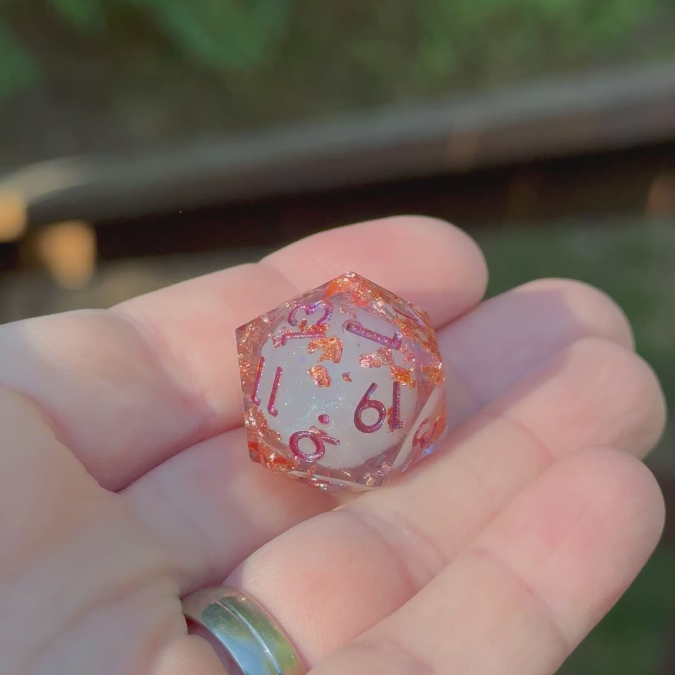 Ember Frost – Liquid Core Dice Set