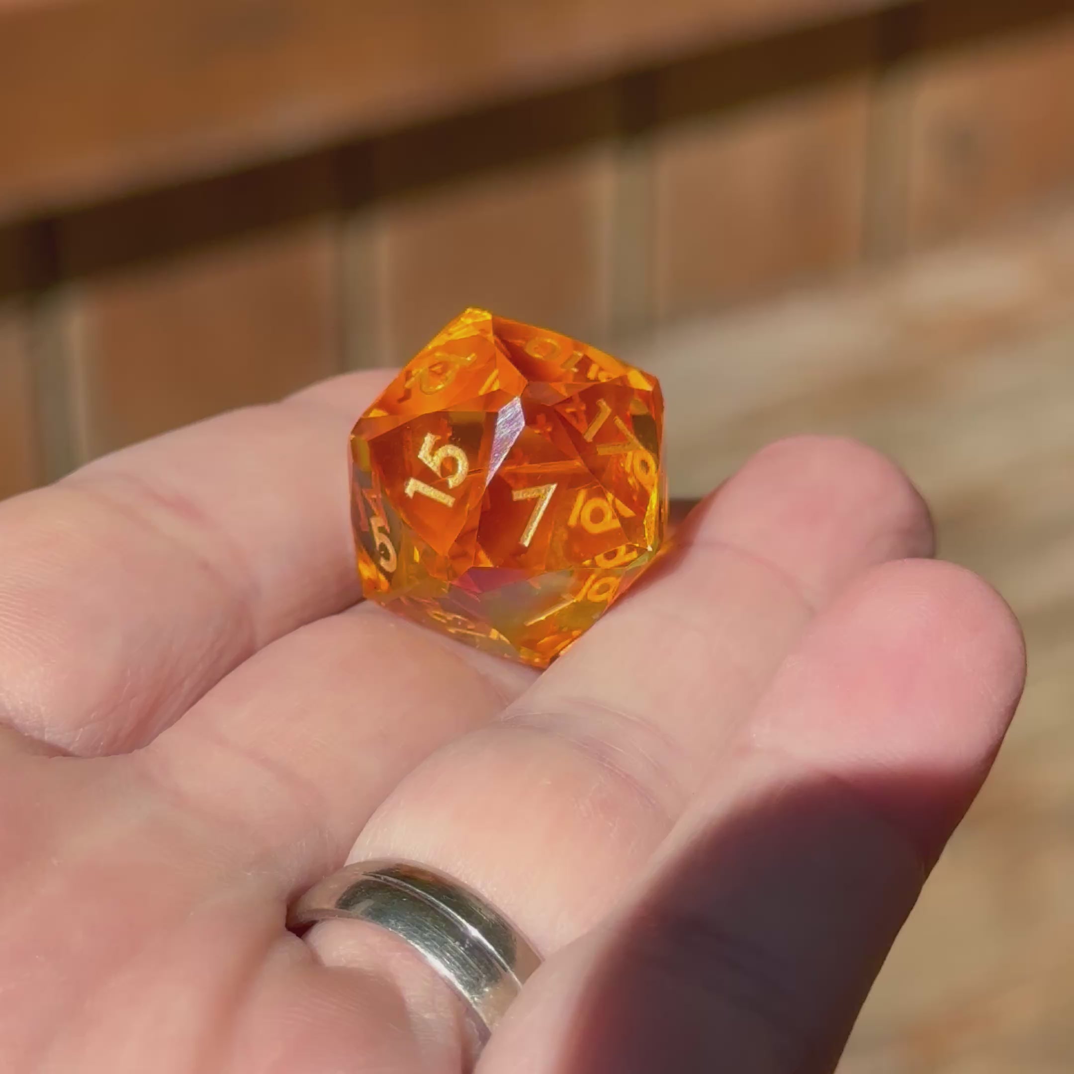 Emberflare Shards – Diamond-Edge Resin Dice Set
