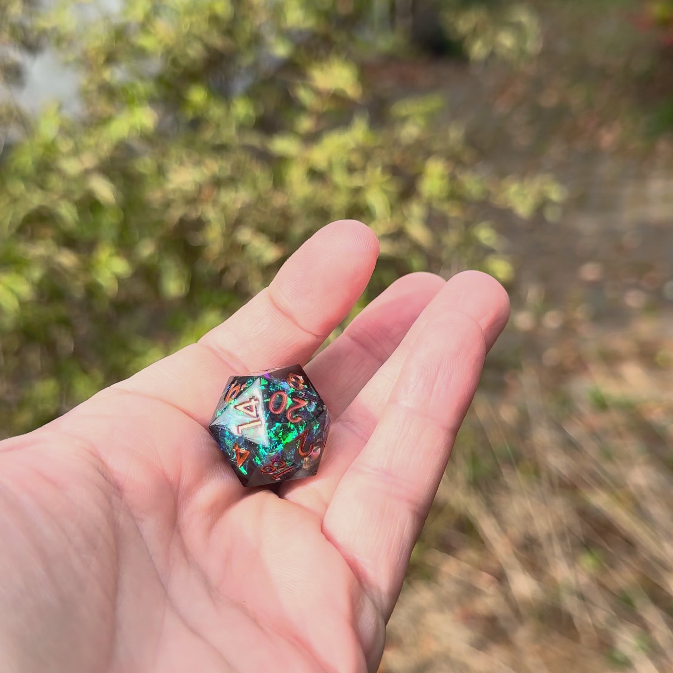Stellar Mirage – Sharp-Edge Dice Set