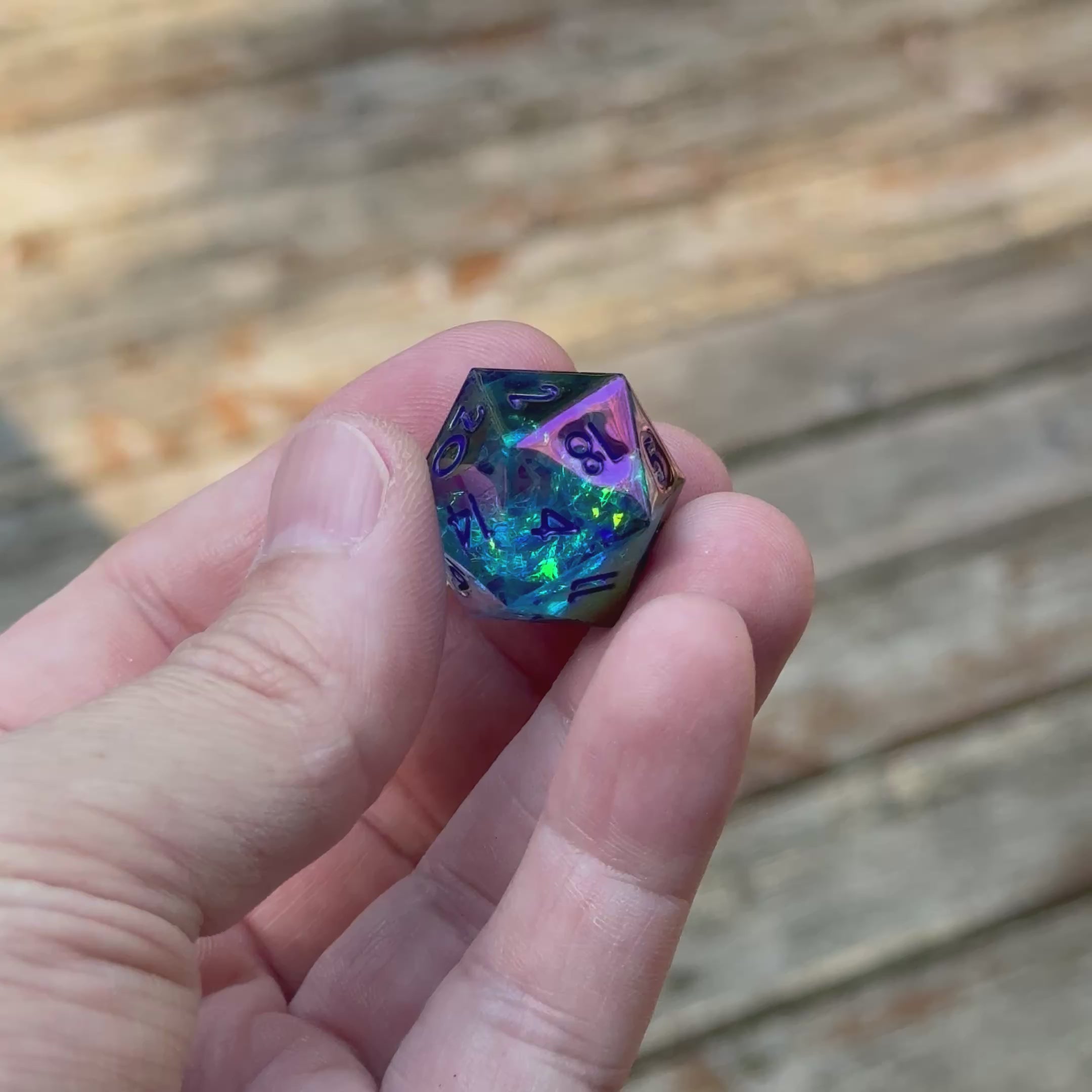Prismcore Azure – Sharp Edge Dice Set