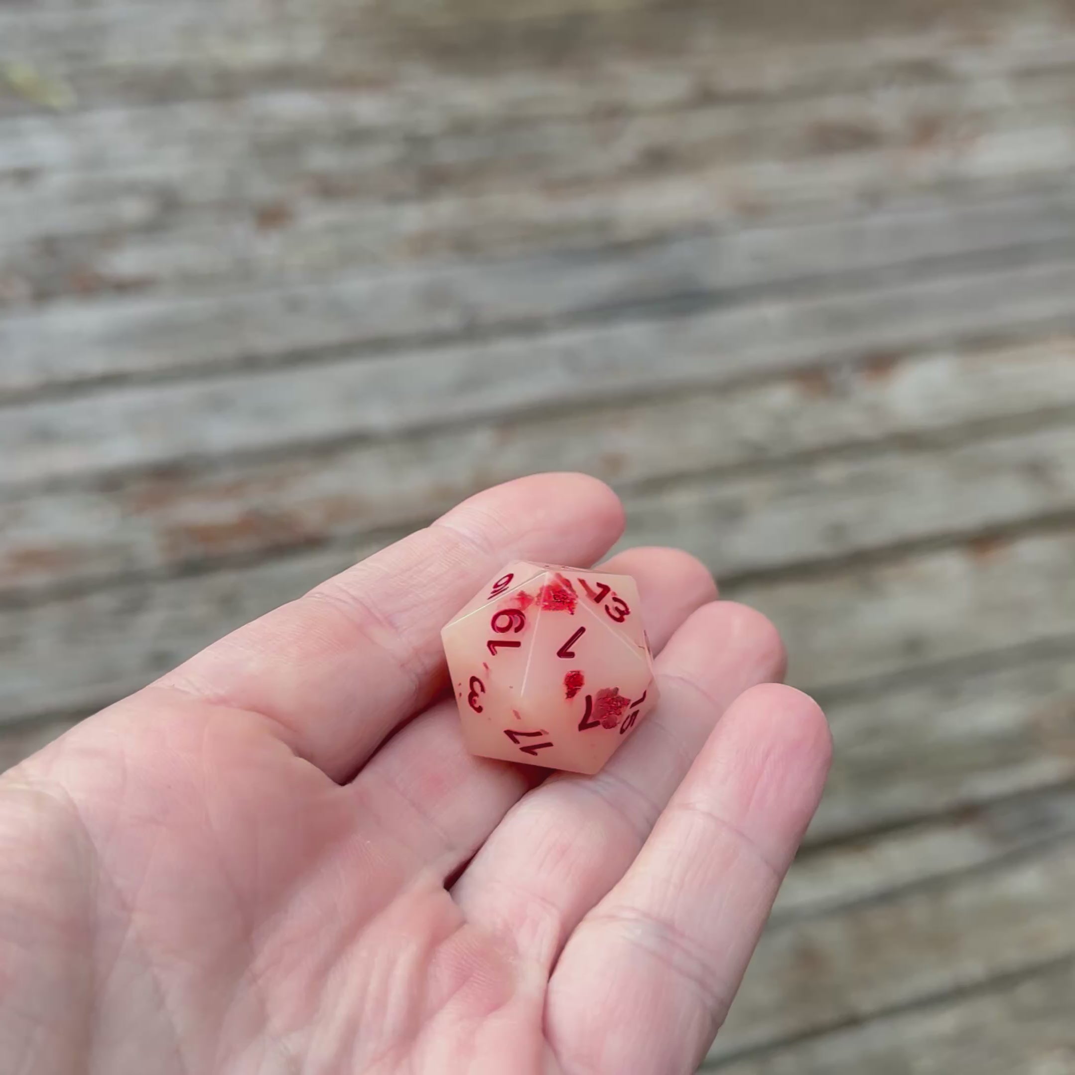 Strawberry Bloom Sharp Edge Dice Set