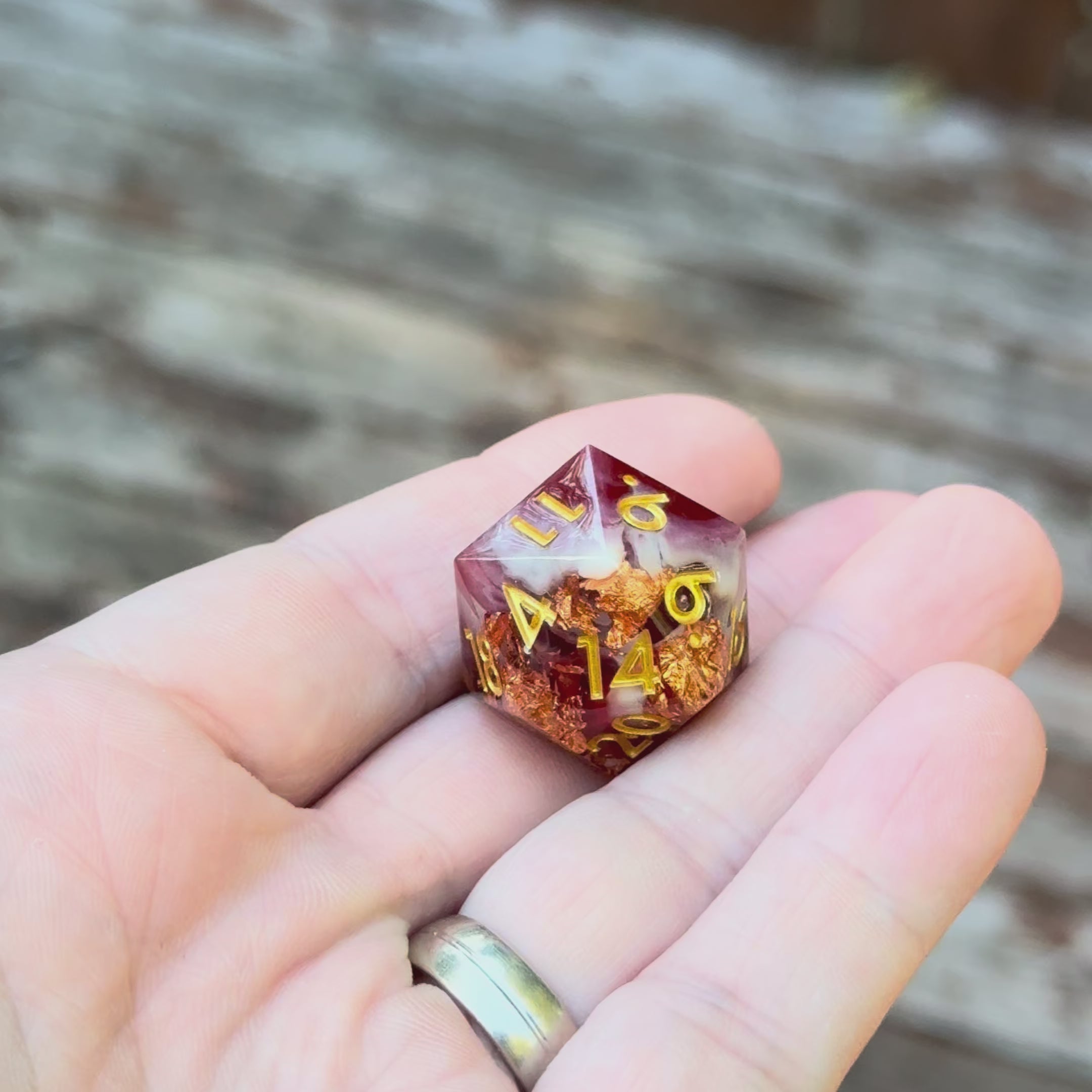 Crimson Crucible – Sharp-Edge Dice Set