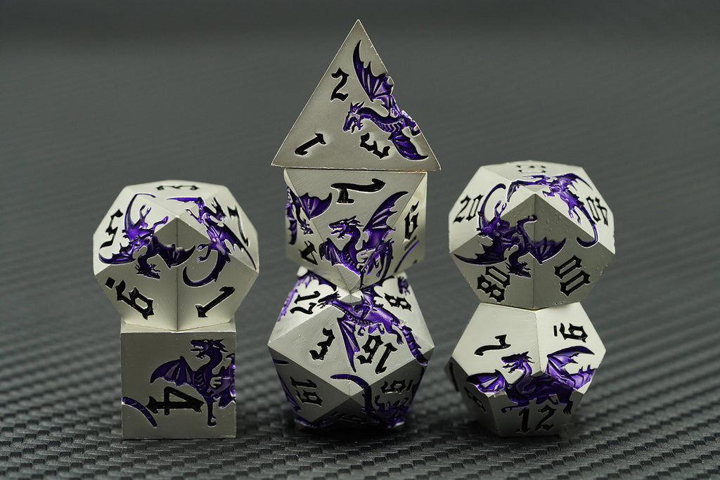 IceForge Dice Canada - Shadowwyrm Sigil – Metal Dice Set