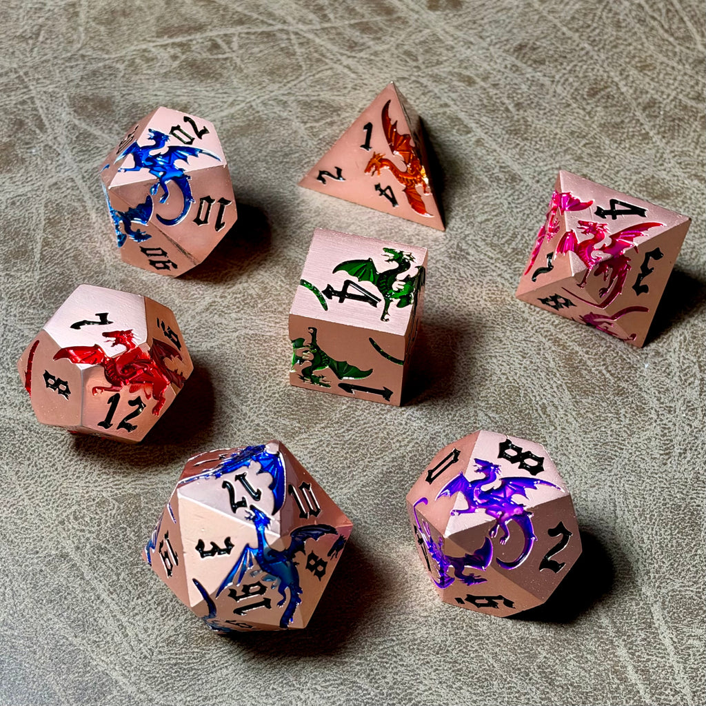 Prismatic Dragonflight - Metal Dice Set