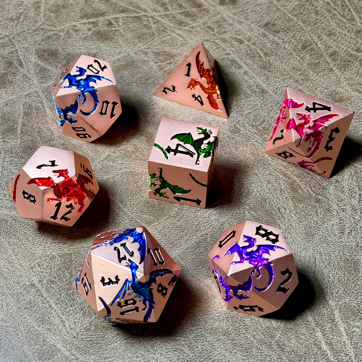 Prismatic Dragonflight - Metal Dice Set