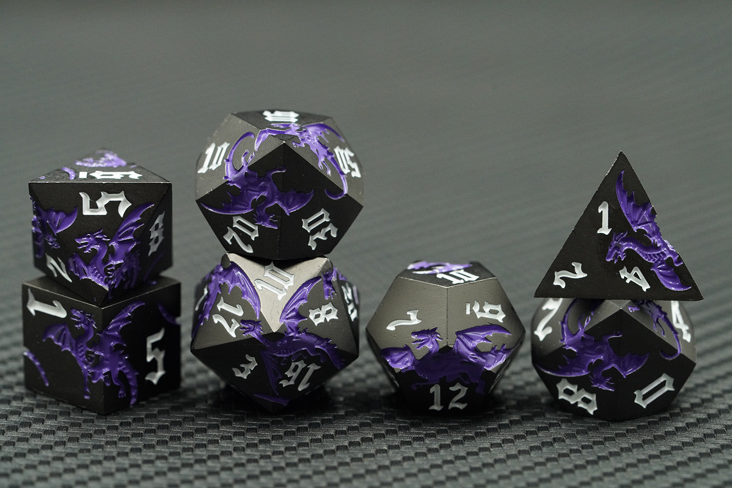 IceForge Dice Canada - Netherwyrm Sigil - Metal Dice Set