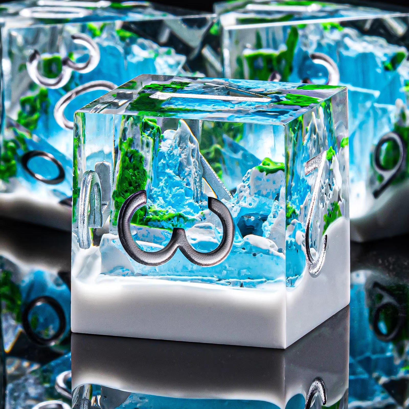 IceForge Dice Canada - Frostspire Falls - Elemental Cascade Dice Set