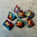 Emberstorm Dragon's Gaze – Ensemble de dés à noyau liquide