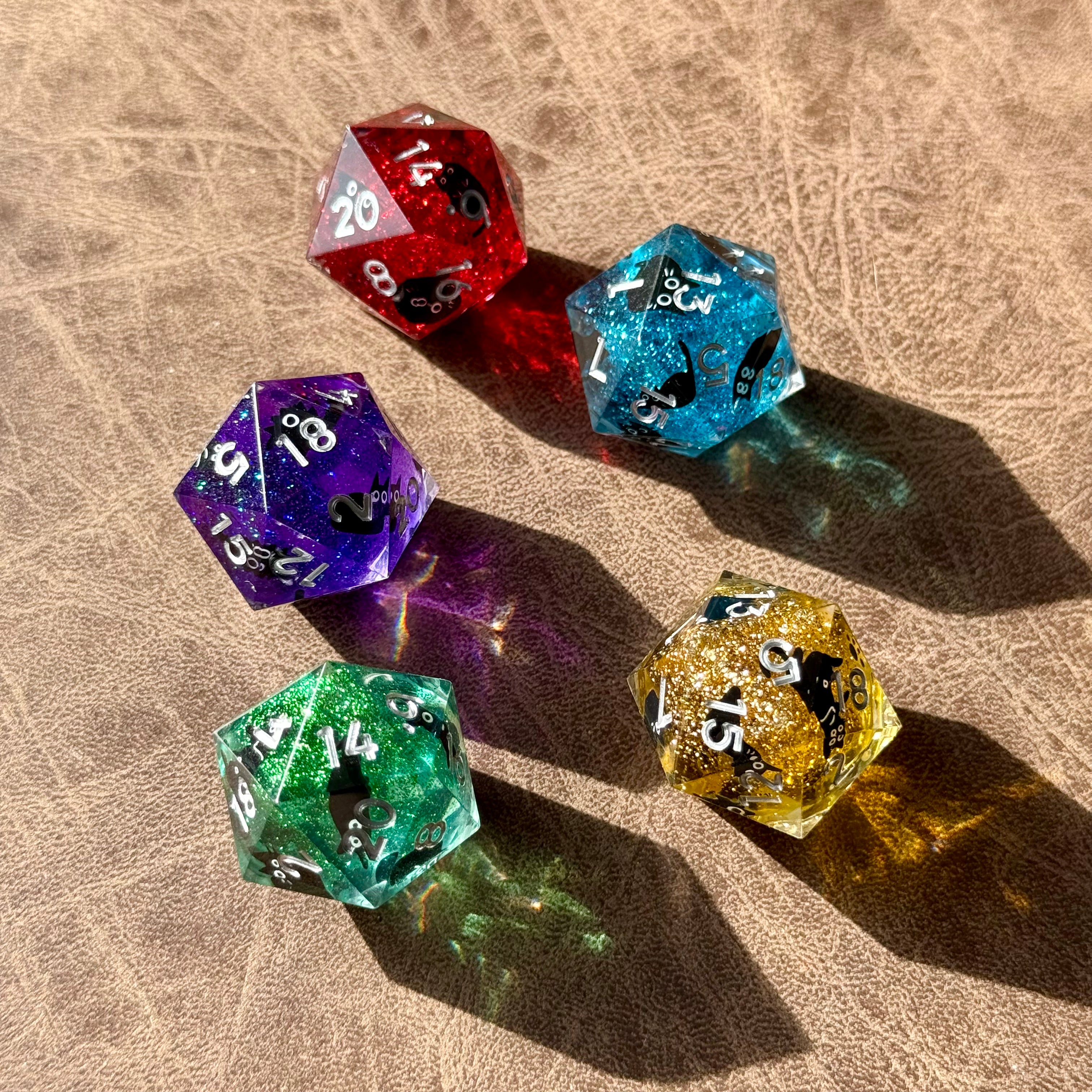 IceForge Dice Canada - Familiar Whiskers – Sparkbound Cats Dice Set