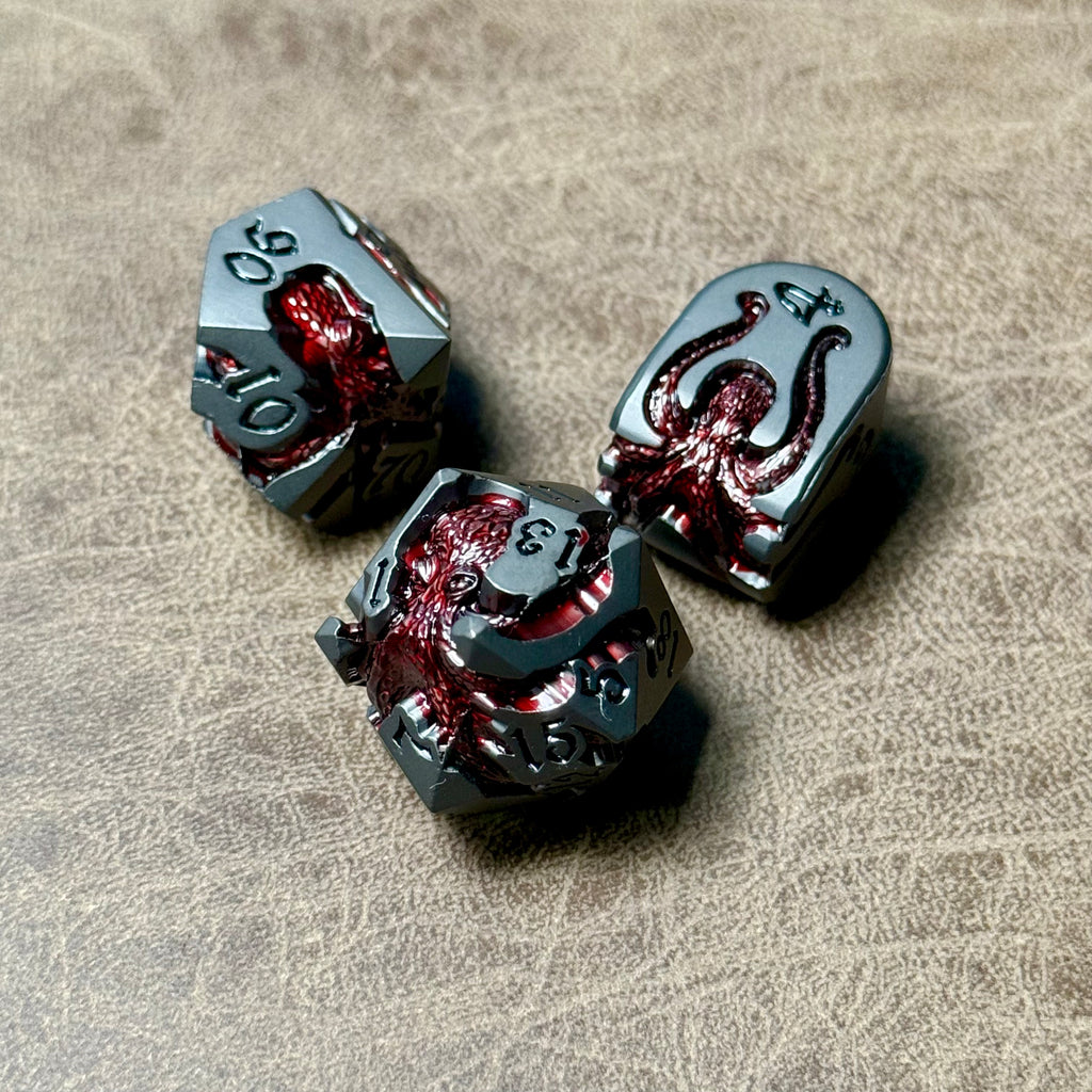 IceForge Dice Canada - Blood Moon – Metal Dice Set