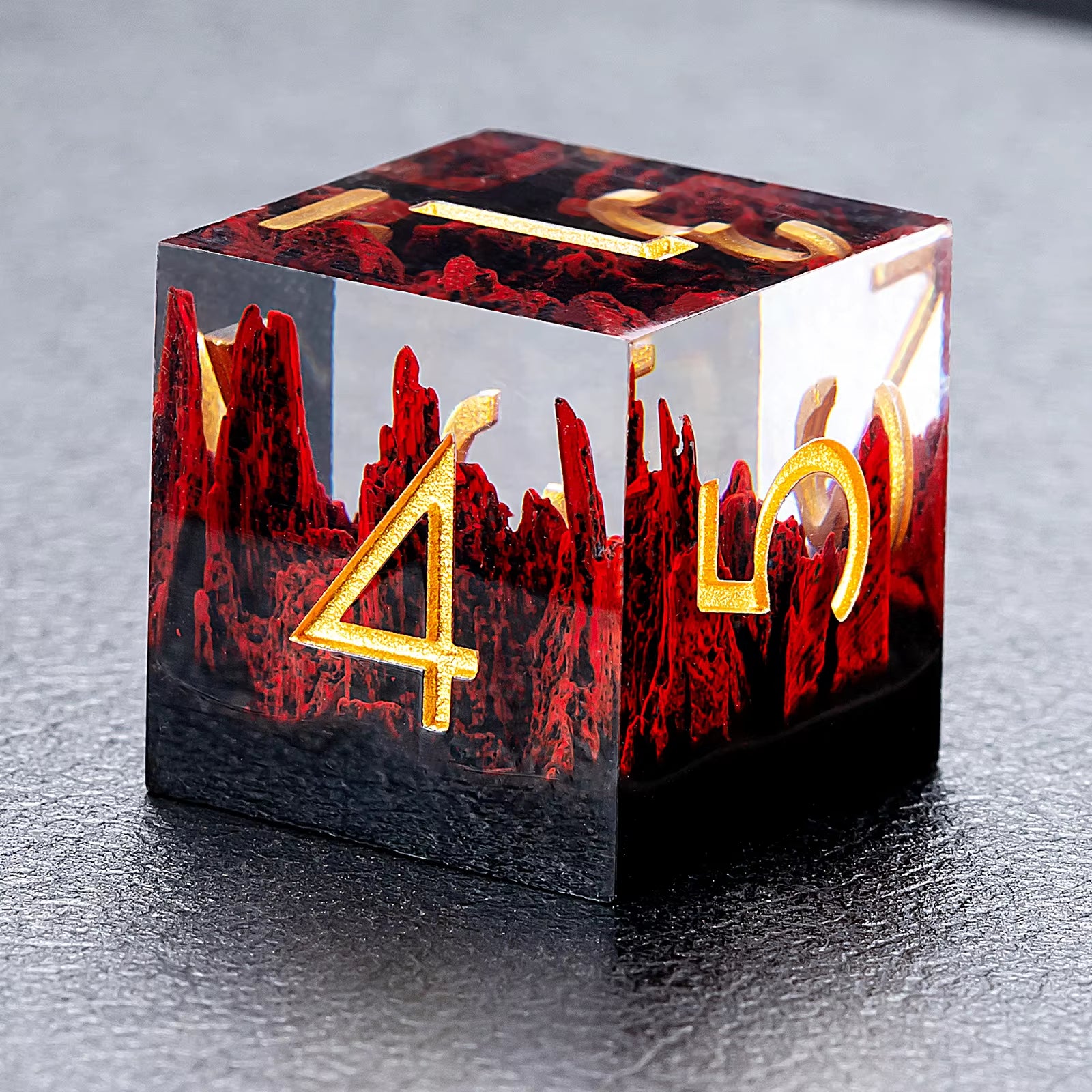 IceForge Dice Canada - Infernal Spire - Elemental Core Dice Set