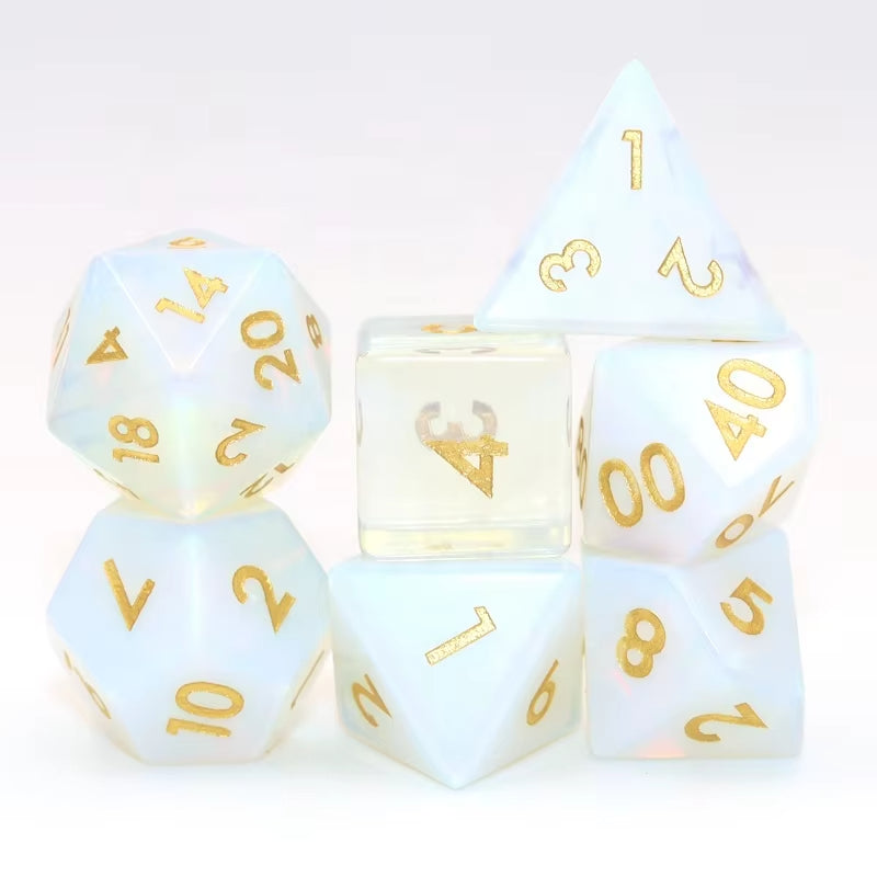 IceForge Dice Canada - Opaline Radiance - Opal Dice Set
