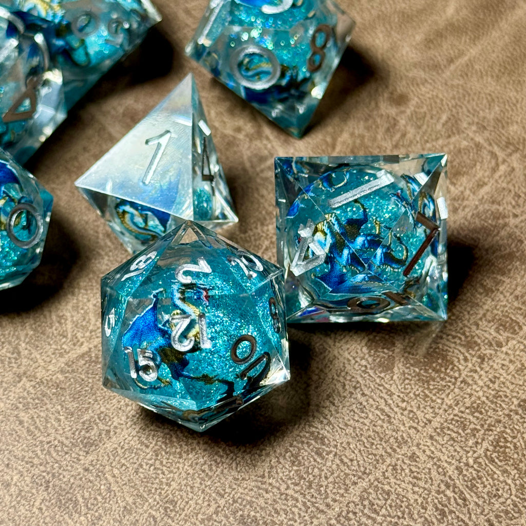Glacier Wyrm – Liquid Core Dice Set