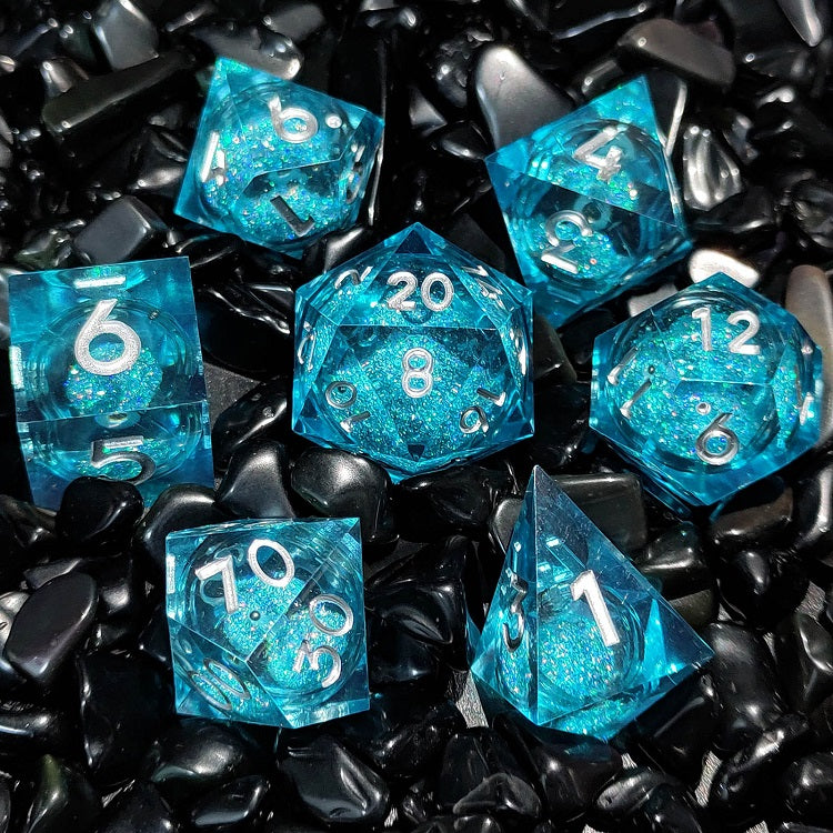 IceForge Dice Canada - Glacier Tide – Liquid Core Dice Set
