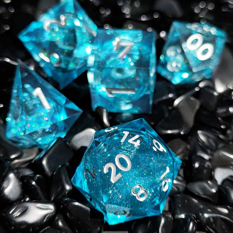 IceForge Dice Canada - Glacier Tide – Liquid Core Dice Set