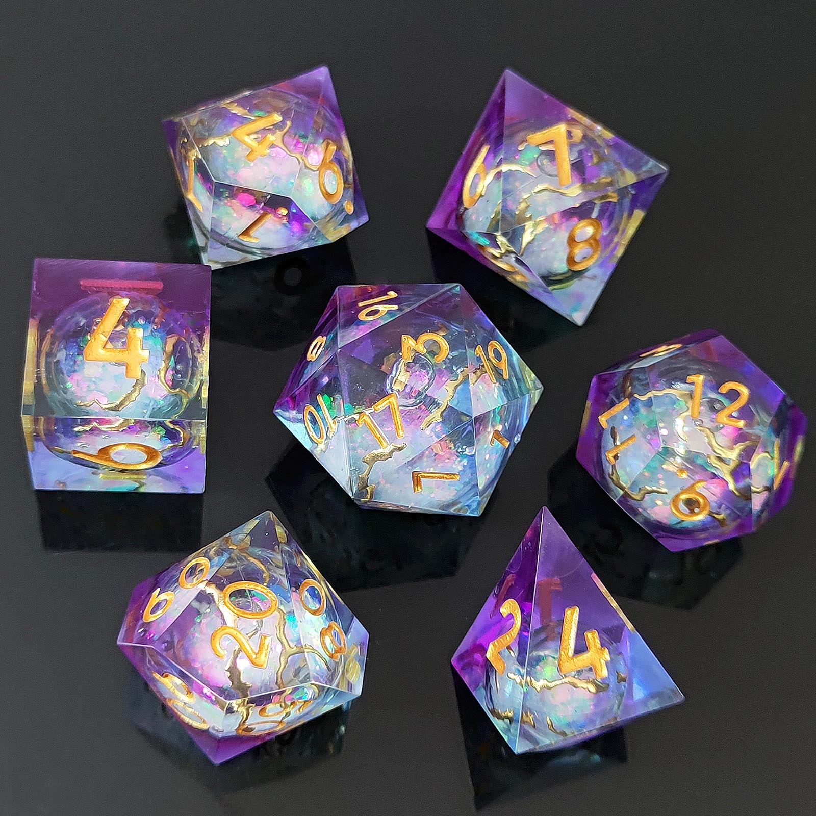 Aetherfract Prism - Liquid Core Dice Set