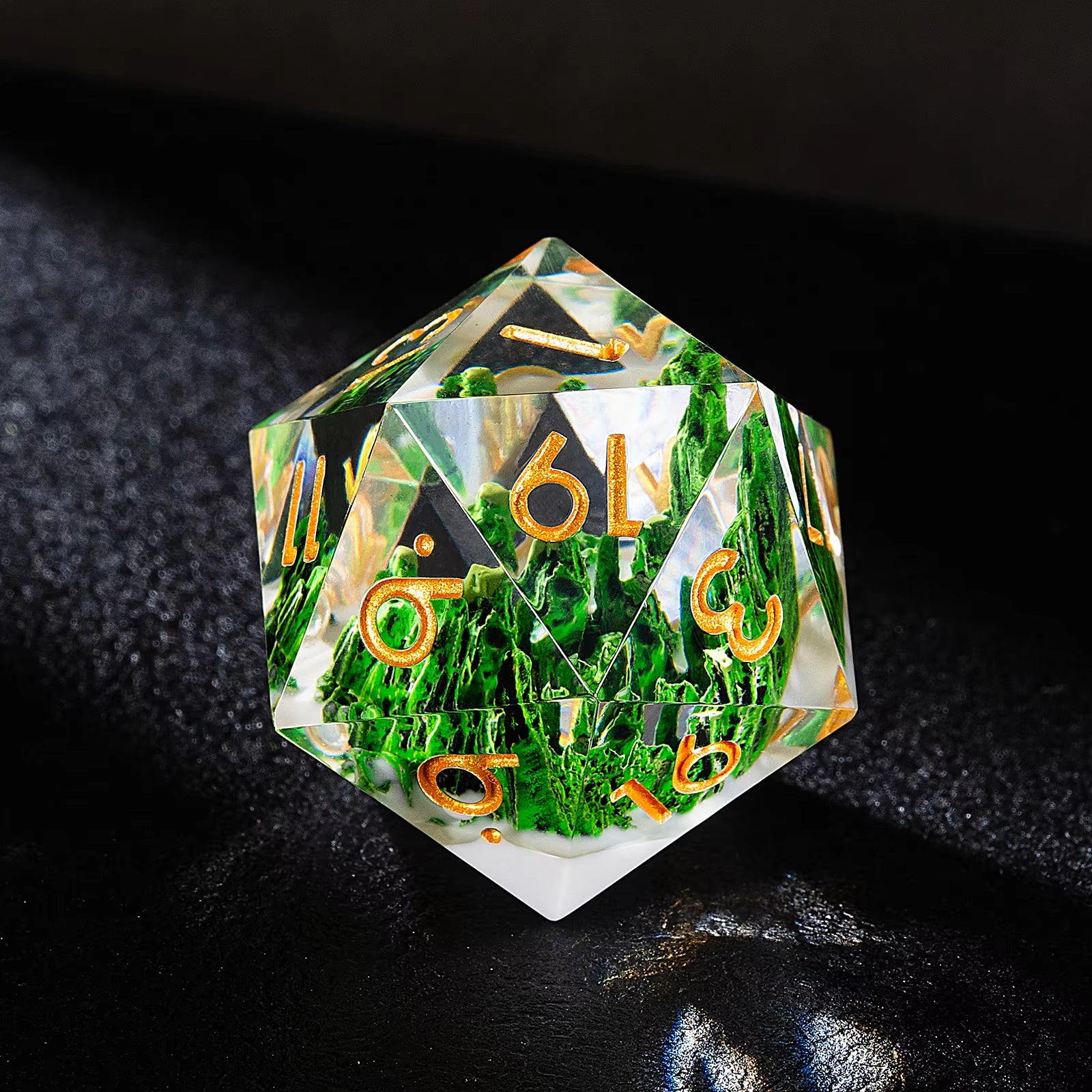 IceForge Dice Canada - Verdant Spire - Elemental Core Dice Set