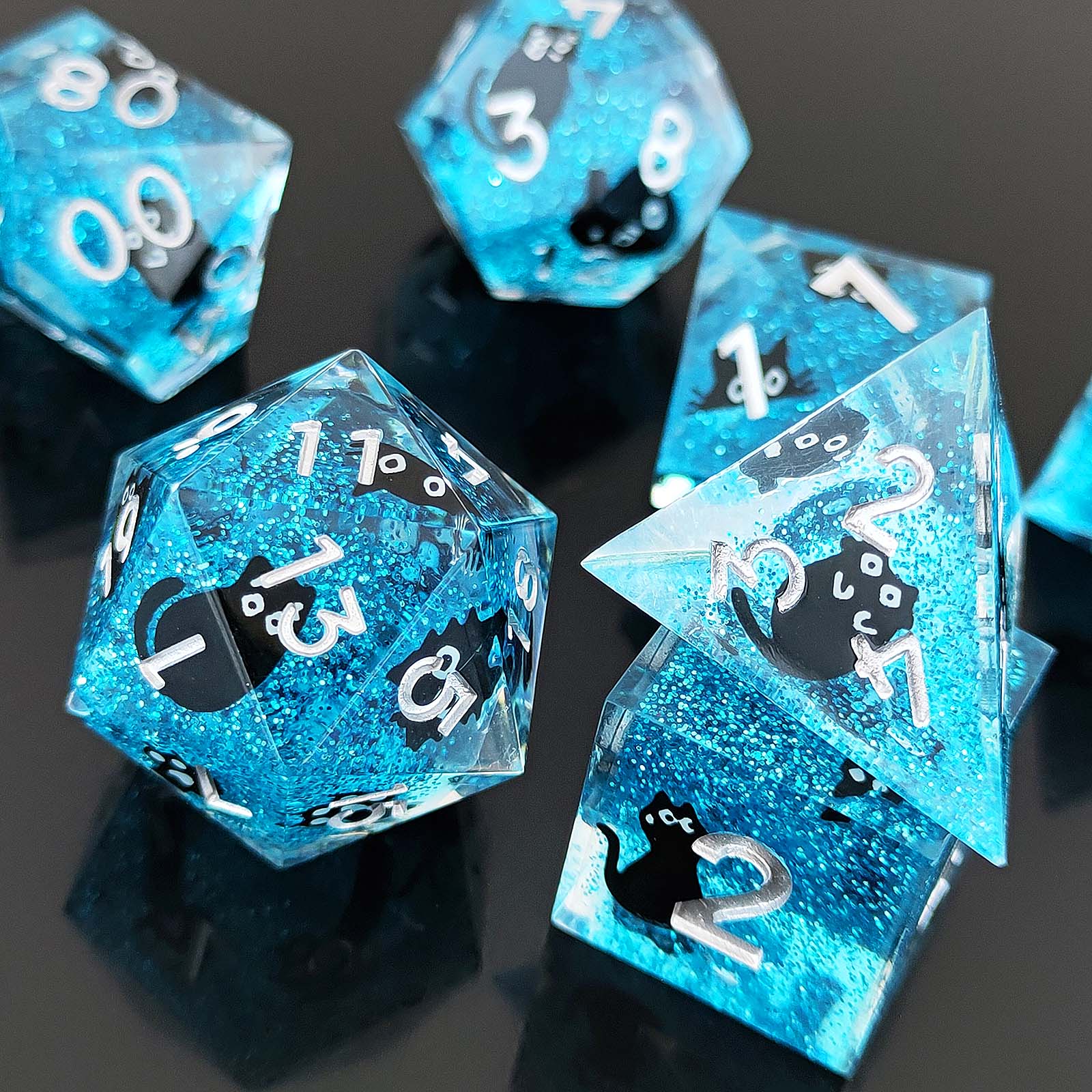 IceForge Dice Canada - Familiar Whiskers – Sparkbound Cats Dice Set