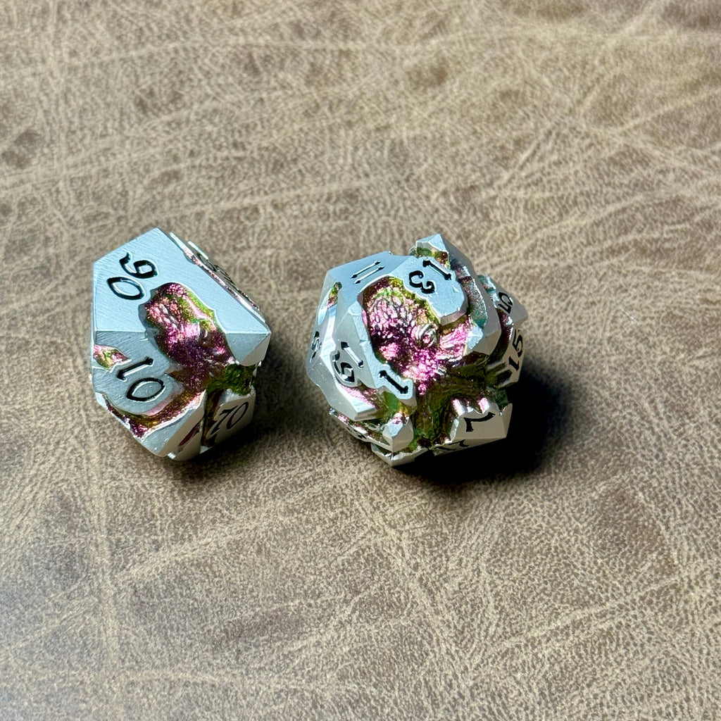 IceForge Dice Canada - Coral Sovereign – Metal Dice Set