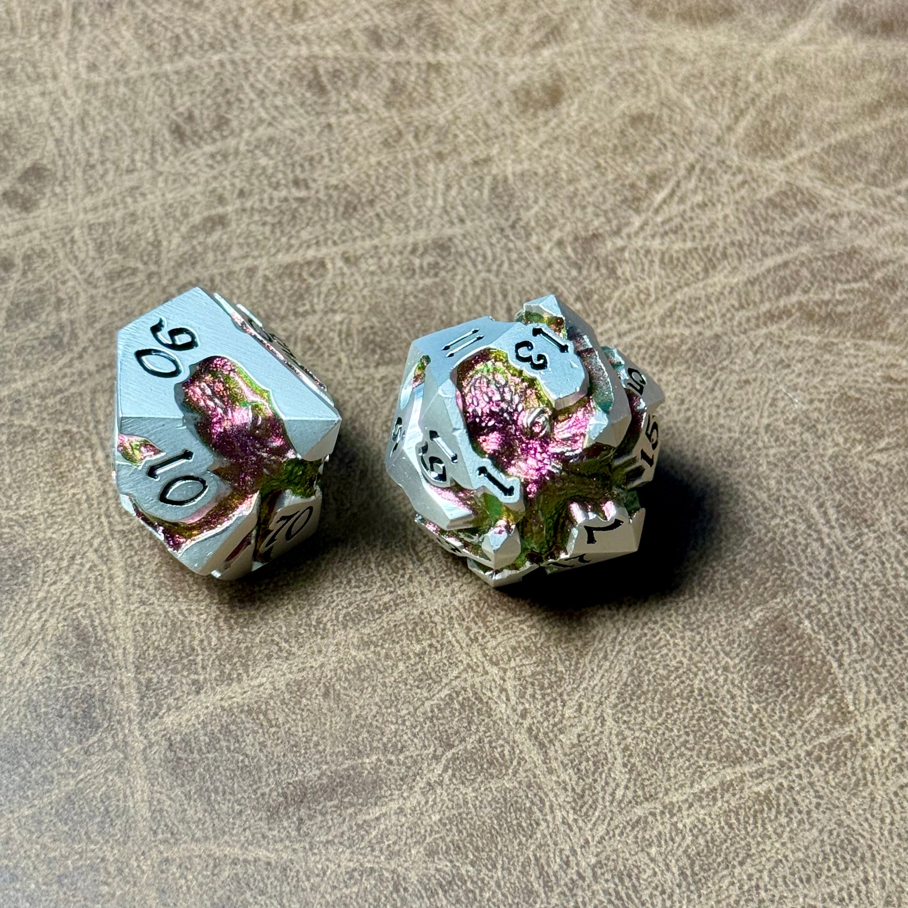 IceForge Dice Canada - Coral Sovereign – Metal Dice Set