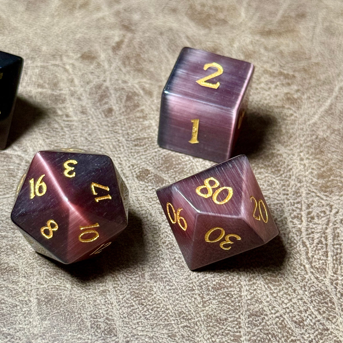 Nocturne Opal – Dark Purple Dice Set