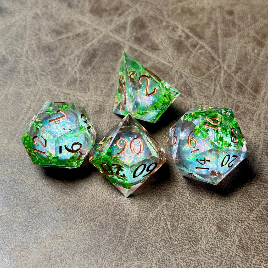 IceForge Dice Canada - Cloverheart – Liquid Core Dice Set
