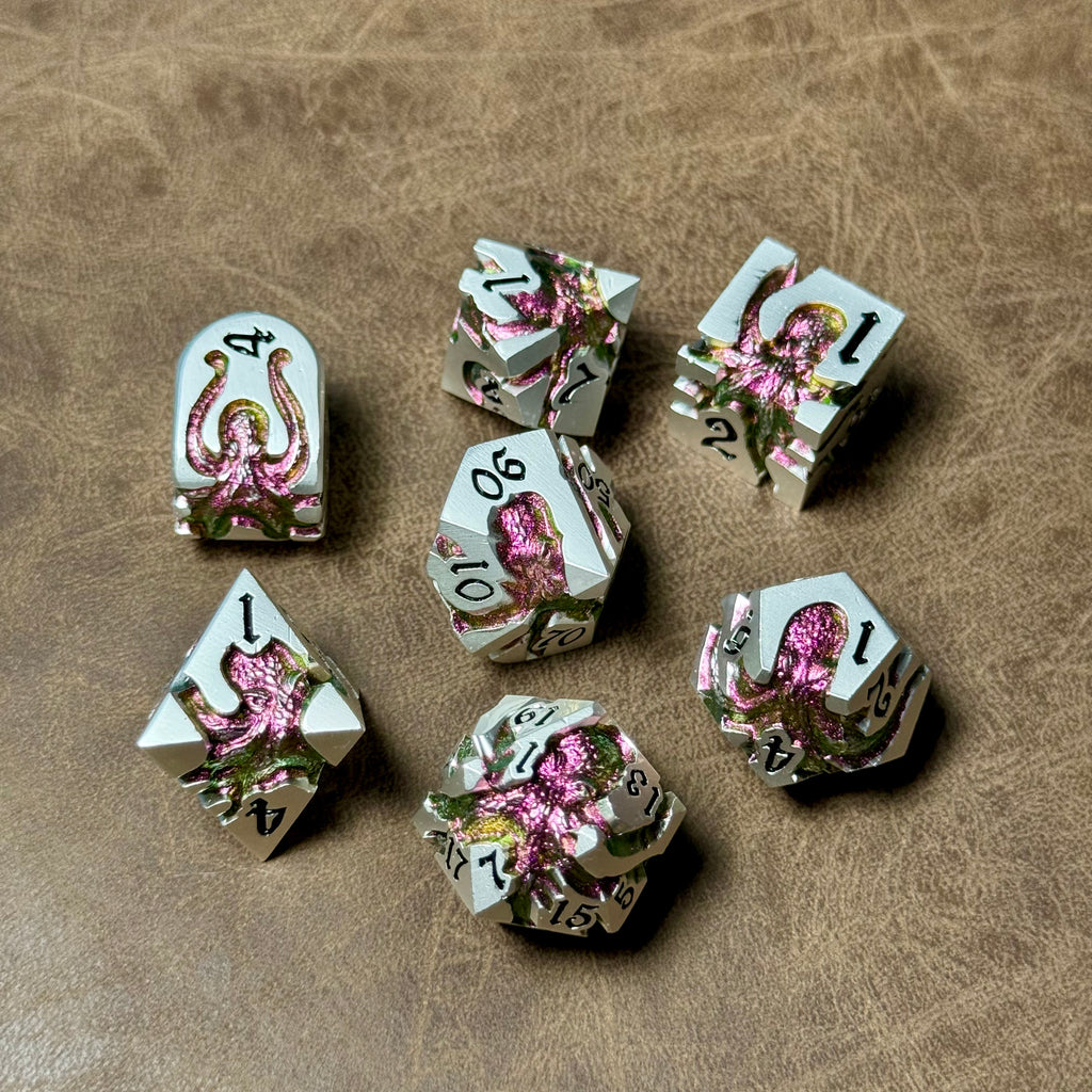 IceForge Dice Canada - Coral Sovereign – Metal Dice Set