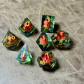 IceForge Dice Canada - Venomscale Dragon's Gaze – Liquid Core Dice Set