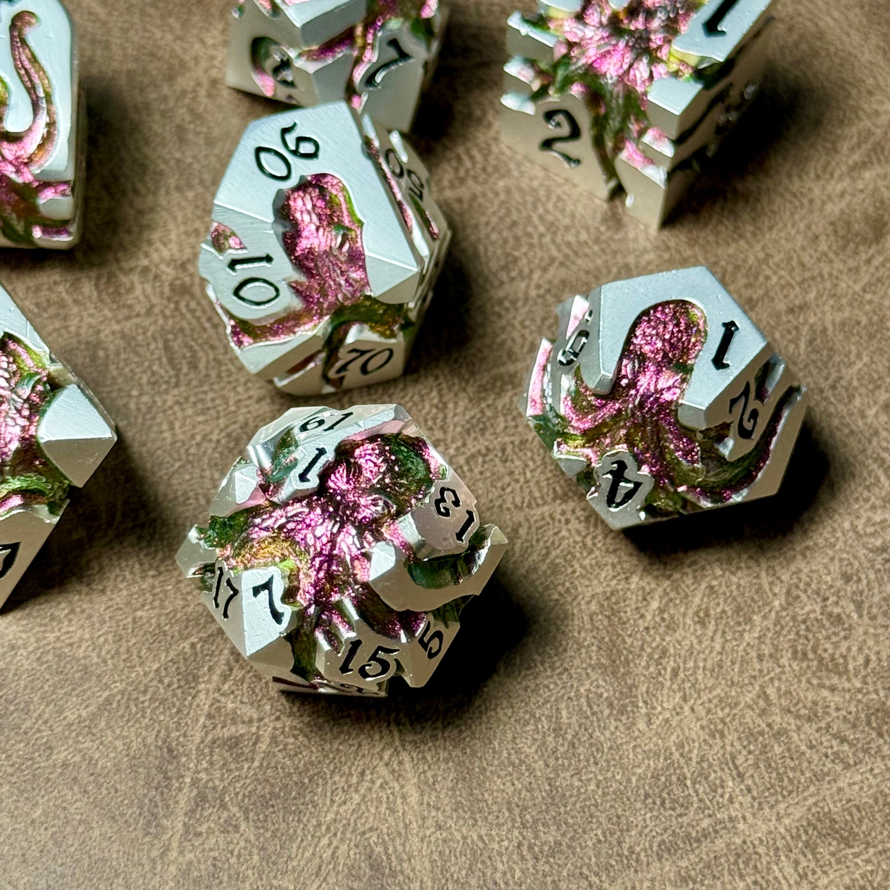 IceForge Dice Canada - Coral Sovereign – Metal Dice Set