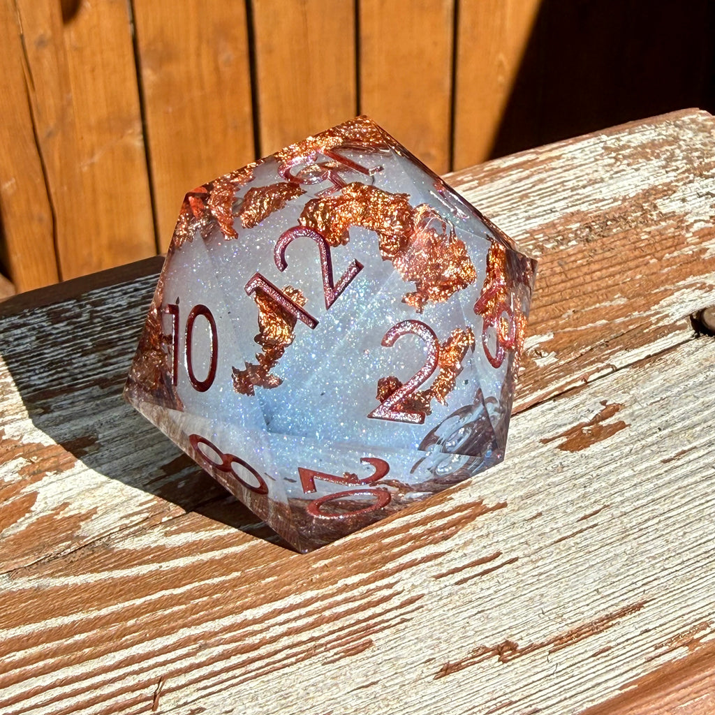 Ember Frost Colossus – Jumbo D20 (33mm & 50mm)