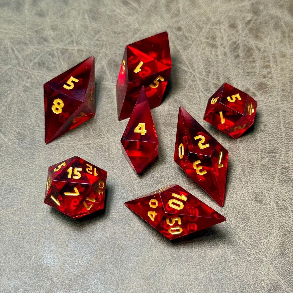 IceForge Dice Canada - Bloodglass – Crystalspire Dice Set