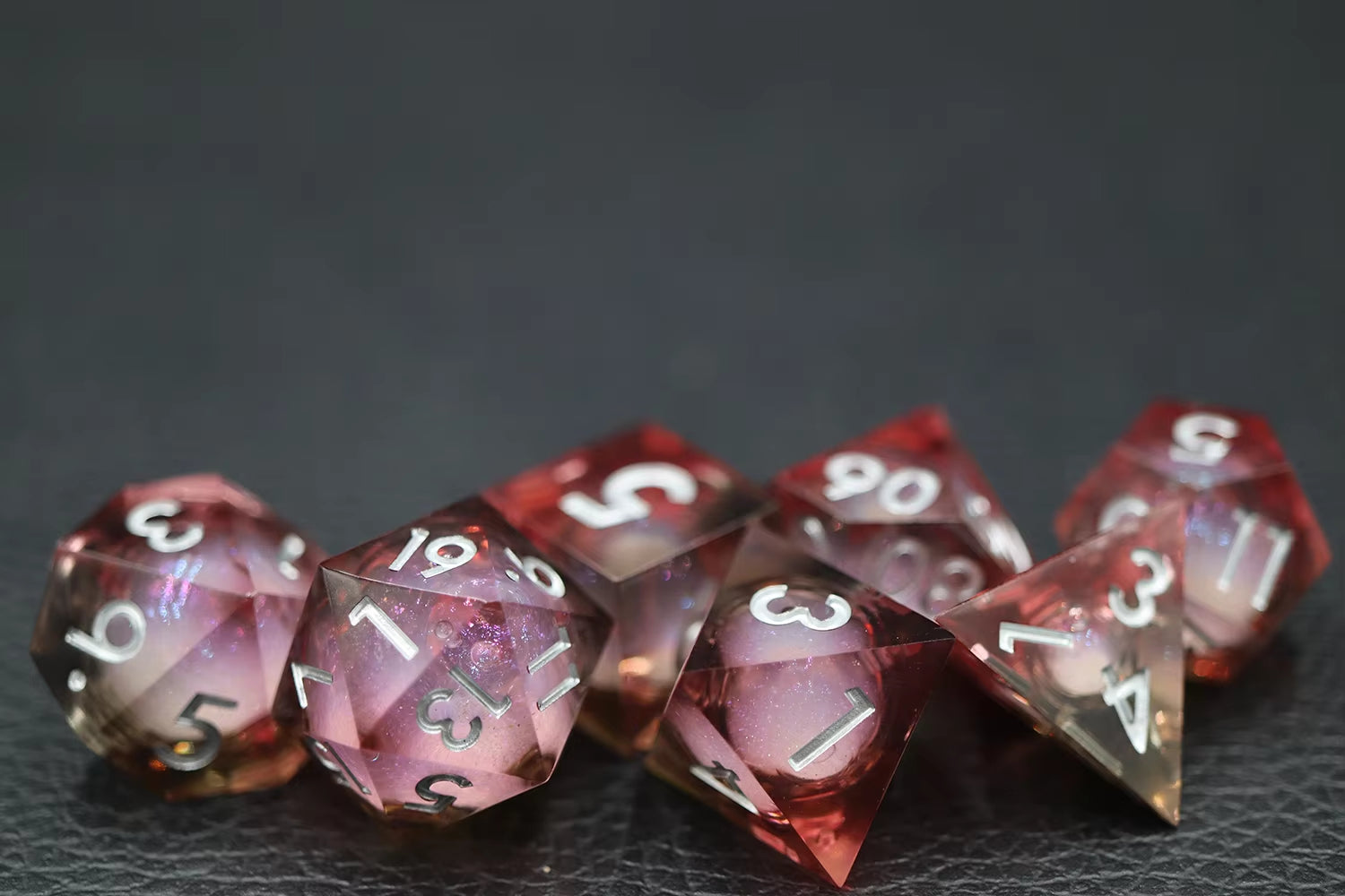 IceForge Dice Canada - Emberveil Gleam - Liquid Core Dice Set