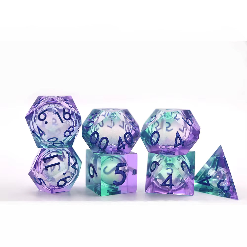 IceForge Dice Canada - Frostflare Veil - Liquid Core Dice Set