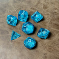 Glacier Tide – Diamond-Edge Liquid Core Dice Set