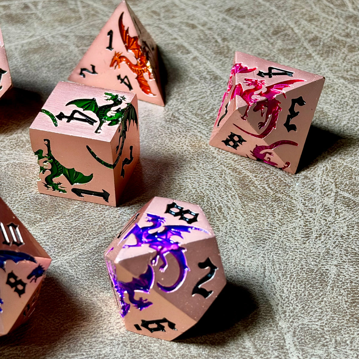 Prismatic Dragonflight - Metal Dice Set