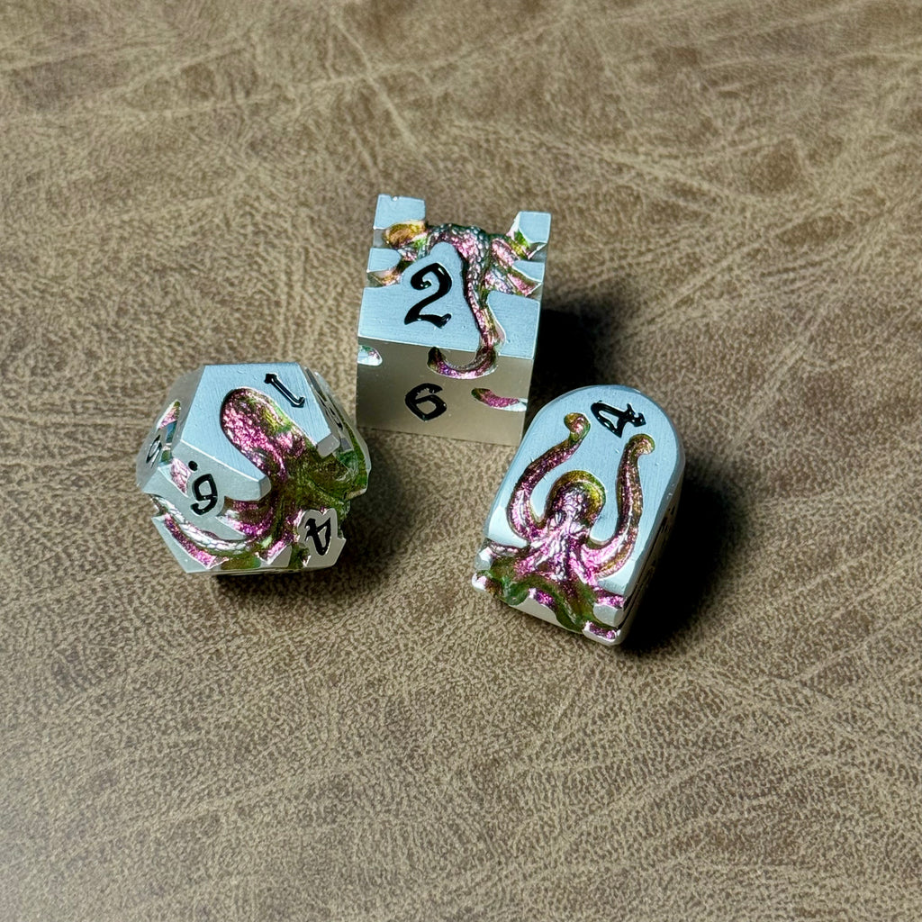 IceForge Dice Canada - Coral Sovereign – Metal Dice Set