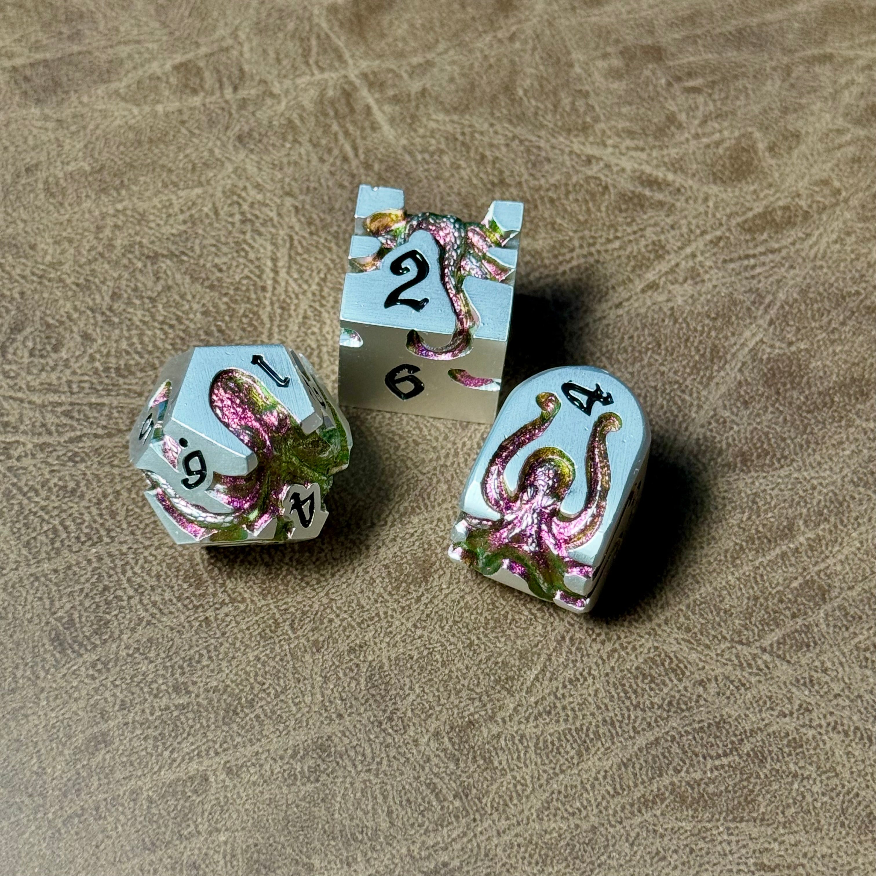 IceForge Dice Canada - Coral Sovereign – Metal Dice Set