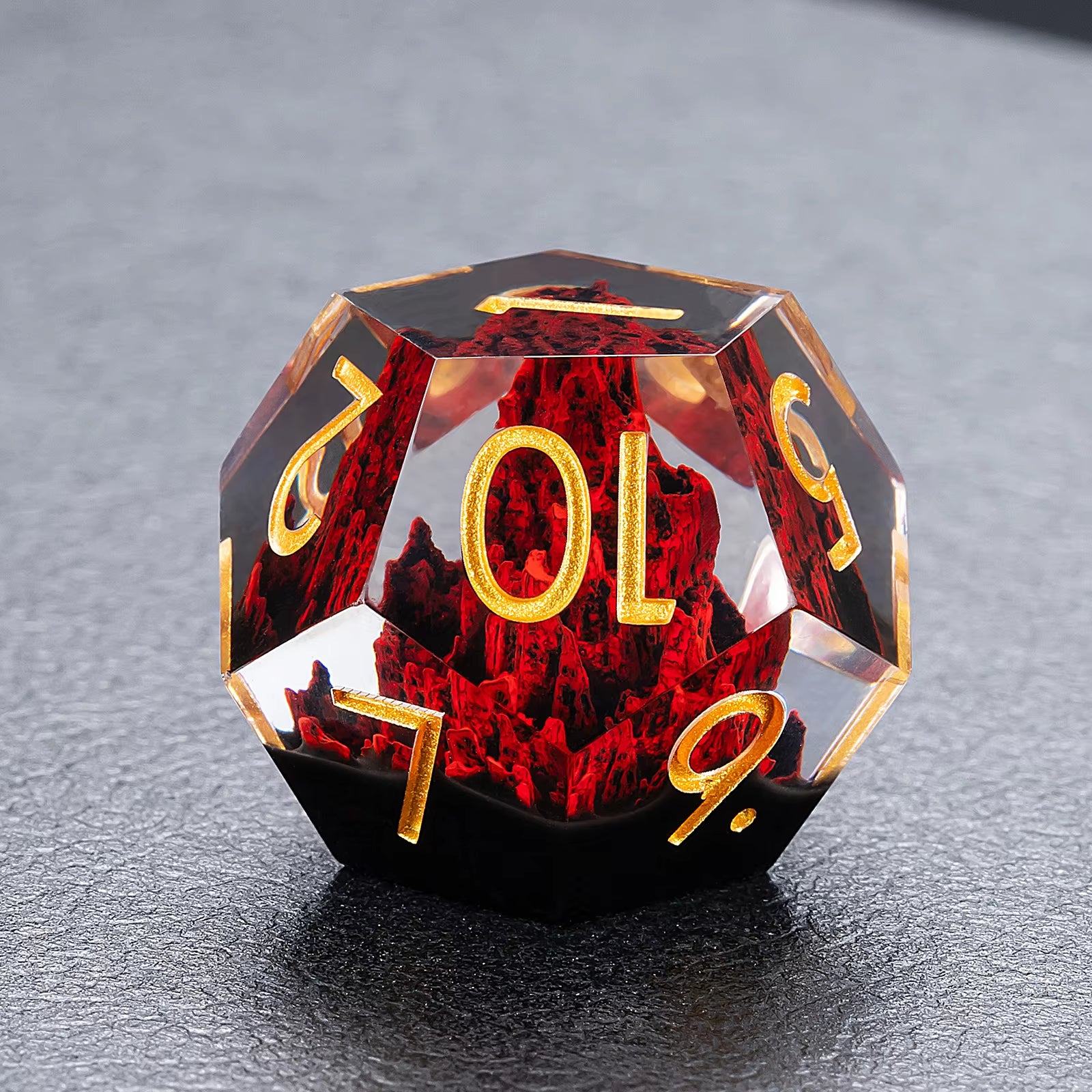 IceForge Dice Canada - Infernal Spire - Elemental Core Dice Set