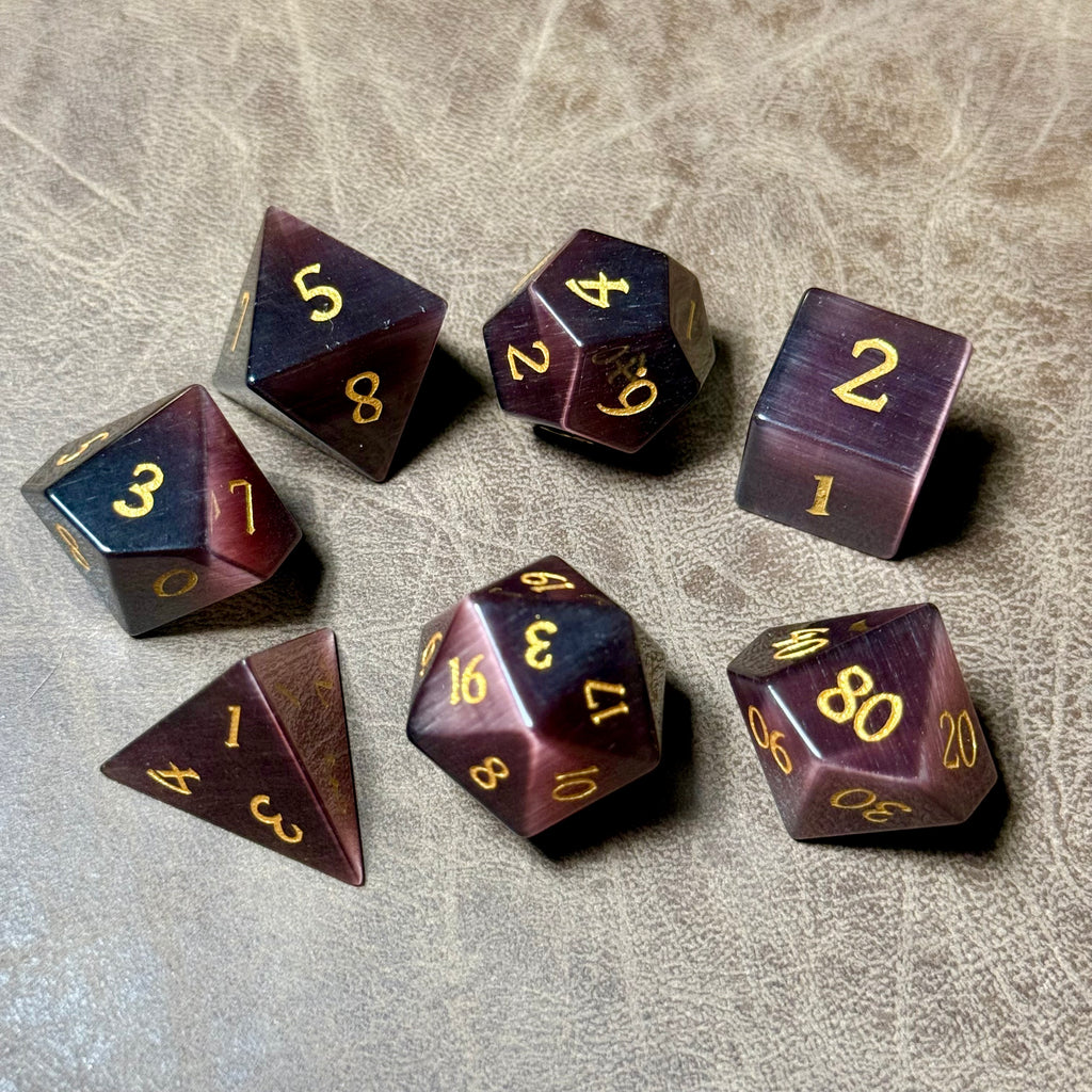Nocturne Opal – Dark Purple Dice Set
