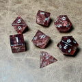 Rose Faultline – Glass Dice Set
